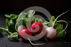 close-up of radish, with its peppery and refreshing taste
