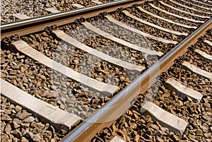 Close up of railway tracks