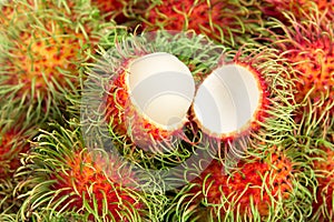 Close up rambutan fruit