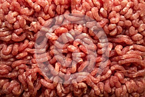 close up Raw Minced Meat textured background, top view photo
