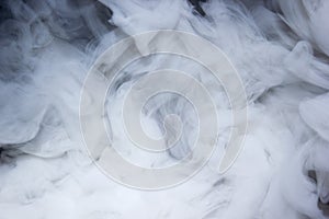 Close up real swirling white smoke background texture