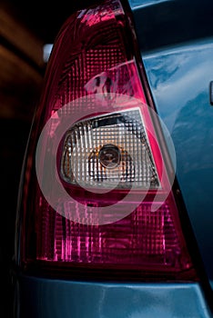 Close up of rear taillight on a vehicle