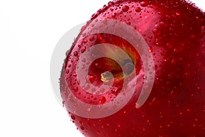 Close up on a red apple