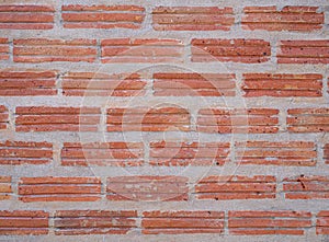 Close-up of the red brick wall background.