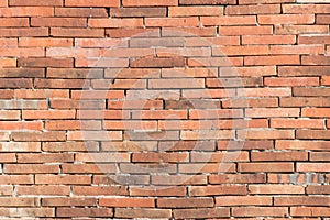 Close-up red brick wall