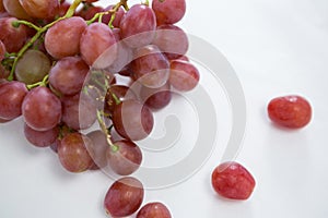 Close-up of red bunch of grapes