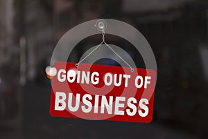 Going out of business - Closed sign