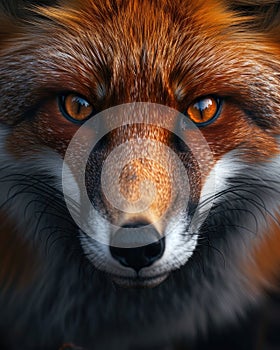 Close-Up of Red Foxs Face