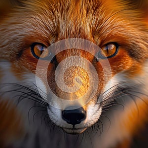 Close-Up of Red Foxs Face