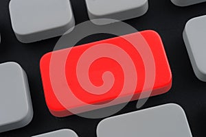 Close up red keyboard button