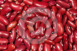 Close up red kidney bean texture background