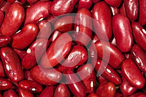 Close up red kidney bean texture background