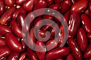 Close up red kidney bean texture background