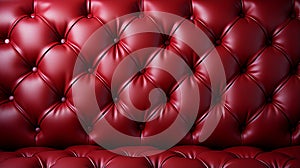 A close up of a red leather couch texture