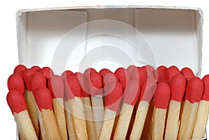Close up of red matches
