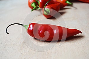 Close-up of a red pepper photo