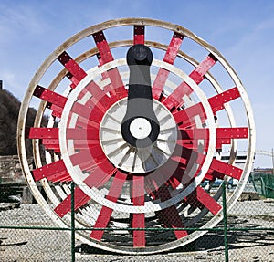 Riverboat paddle wheel