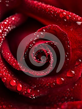 Close up red rose flower