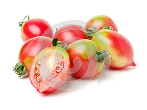 Close up of red small cherry tomatoes