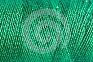 Close up red thread texture.