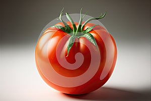 close-up or red tomato , studio shot, ai generated