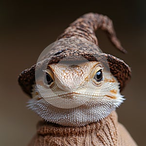 close-up of a reptile's face