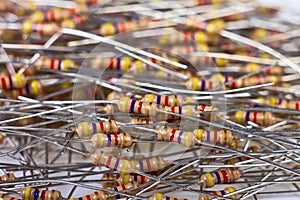 Close-up resistors. photo