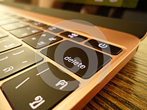 Close up of return key from a laptop