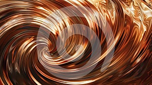 Close up of a rich brown chocolate swirl in a mesmerizing circular pattern