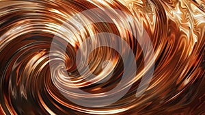 Close up of a rich brown chocolate swirl in a mesmerizing circular pattern photo