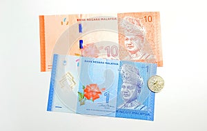 Close up of Ringgit Malaysia currency