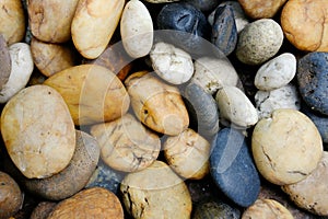 Close up river rocks background.