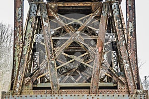Rivet-Connected Warren Deck Truss Bridge