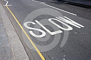 Close-Up of road marking