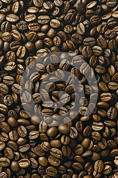 Close-Up of Roasted Coffee Beans