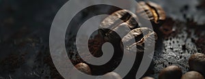 Close-Up of Roasted Coffee Beans on a Table