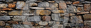 Close-Up of Rock Wall Constructed With Stones