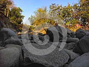 Close up of rocks in the mounrain