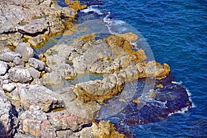 Close Up of Rocks in the Sea Kamen Bryag Bulgaria