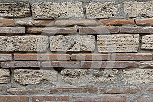 Close up of Roman brickwork