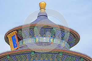 Close up of the roof of the Hall of Prayers for Good Harvests