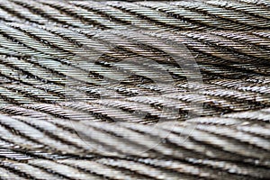 Close-up Rope Slings with grease, macro