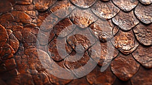 Close-up of a Rough, Brown, Scaled Surface