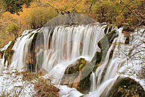 Close-up rushing water cascade