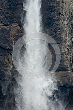 Close up of Rushing Water in Upper Yosemite Falls