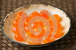 Rustic chinese salted egg yolks