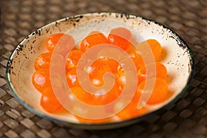 Rustic chinese salted egg yolks