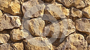 Close-Up of Rustic Stone Wall Texture