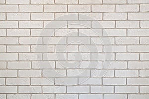 Close up rustic white brick wall texture background. Copy space