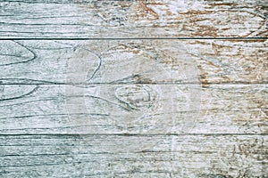 Close up rustic wood table with grain texture in vintage style.